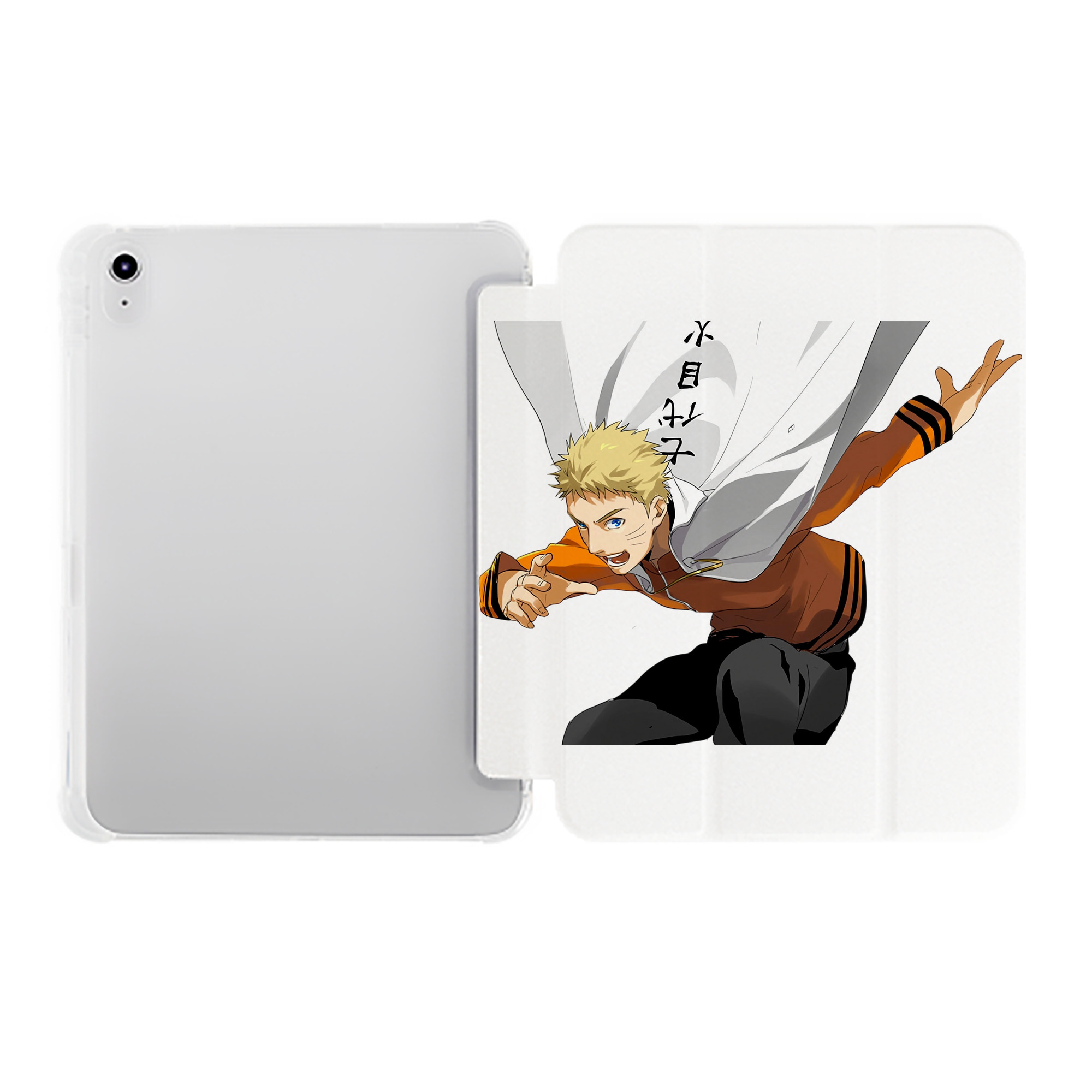 （画像用） NARUTO -ナルト- うずまき ナルト Uzumaki Naruto IPad ケース ペン収納付き 三つ折りスタンド PUレザー×シリコン 対応機種9.5/10.5/10.9インチ